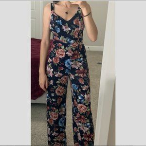 Blue Floral Jumpsuit